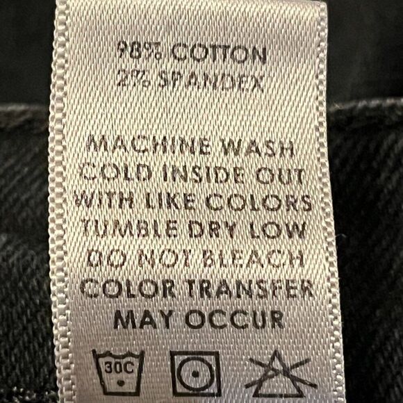 Cotton Citizen Jeans Black Front Seam Bootcut Button Up Crop Size 26 - Picture 5 of 5